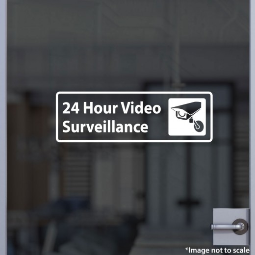 24 Hour Video Surveillance Decal
